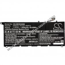 Battery for laptop Dell XPS 13 9360 / type PW23Y