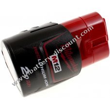 Battery for Milwaukee type M12 B2 / 4932430064 Red original