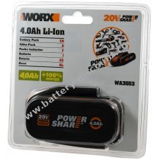 WORX WA3664 20V 4.0Ah Li-Ion battery