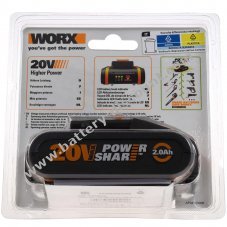 WORX WA3551.1 Battery 20V 2Ah Li-Ion