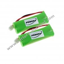 2x battery for cordless phone Medion Life S63064, type GPHC05RN01