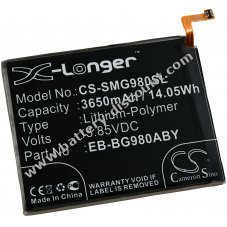 Battery suitable for smartphone, mobile phone Samsung Galaxy S20, SM-G980F, type EB-BG980ABY and others.