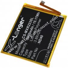 Battery compatible with Motorola type SB18D34507