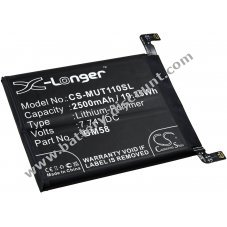 Battery for mobile phone, smartphone Xiaomi Mi 11T Pro 5G