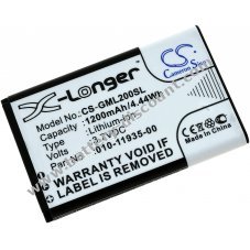 Battery compatible with Garmin type 010-11935-00