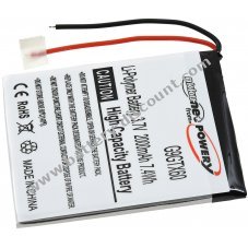 Battery suitable for GPS, Navigation NavGear GTX-60, RSX-60, type A505068G etc.