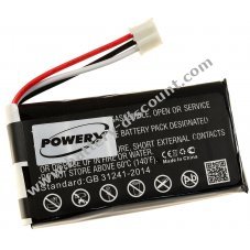 Battery for JBL type AEC653055-2S (Please note polarity & plug type!)