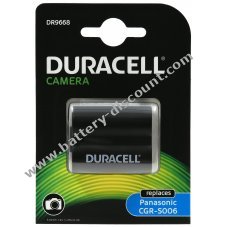 Duracell Battery for Panasonic type CGA-S006E/1B