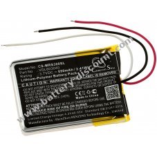 Battery suitable for Bluetooth headphones Marshall Major II, Major III, Type VDL603040