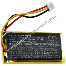 Battery compatible with Sennheiser battery type AHB571935PCT-03