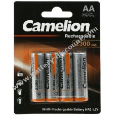 Camelion HR6 AA Mignon battery for mouse, remote control, photo camera, shaver etc. 2300mAh blister pack of 4