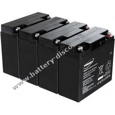 Powery lead-gel battery for USV APC Smart-UPS SMT2200I 20Ah (replaces 18Ah)