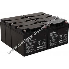 Powery lead-gel battery for USV APC Smart-UPS 5000 Rackmount/Tower 20Ah (replaces 18Ah)