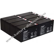 Powery lead-gel battery for USV APC Smart-UPS SUA3000RMXLI3U 9Ah 12V