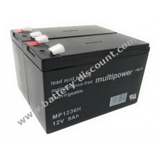 Powery Lead battery MP1236H for UPS APC Smart-UPS SC 1000 - 2U 9Ah 12V (replaces also 7,2Ah/7Ah)