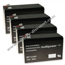 Powery Lead accumulator MP1236H for APC Smart-UPS RT 1000 RM 9Ah 12V (replaces also 7,2Ah/7Ah)