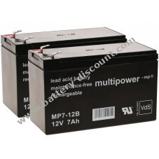 Spare battery (multipower) for UPS APC Smart-UPS SUA750RMI2U 12V 7Ah (replaces 7,2Ah)