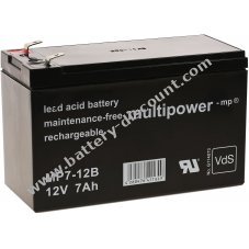 Spare battery (multipower) for UPS APC Smart UPS SMT1500RMI2U 12V 7Ah (replaces 7,2Ah)