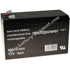 Powery Lead battery MP1236H for UPS APC Back-UPS BK350-IT 9Ah 12V (replaces also 7,2Ah/7Ah)