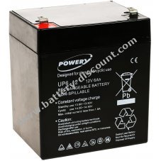 Powery Lead-Gel battery 12V 6Ah for APC Back-UPS BF350-GR