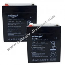 Powery Lead gel battery 12V 6Ah replaces APC RBC 20