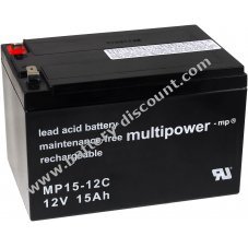 Powery lead battery (multipower) MP15-12C zyklenfest