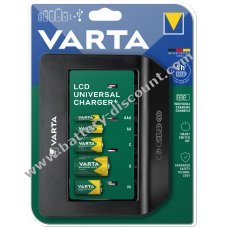 Varta charger LCD Universal with USB output for AA / AAA / C / D & 9V rechargeable batteries