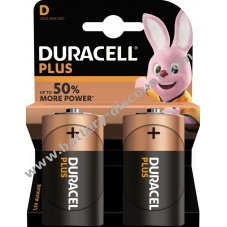 Battery Duracell Plus MN1300 LR20 Mono Blister of 2