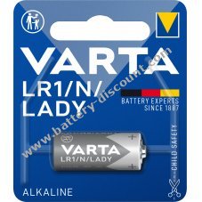 Varta battery Alkaline, LR1 N LADY 1.5V 1er Blister