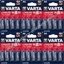 Varta Max Tech AA alkaline batteries - 24 pieces 6x4 blister packs