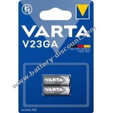 Varta Alkaline Battery V23A V23GA 23AE 12V 2er Blister