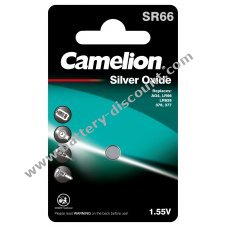 Camelion silver oxide button cell SR66 / SR66w / G4 / LR626 / 377 / SR626 / 177 blister pack of 1