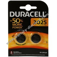 Lithium button cell Duracell CR2025 DL2025 blister pack of 2