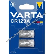 Varta photo battery 6205 CR123A blister pack of 2