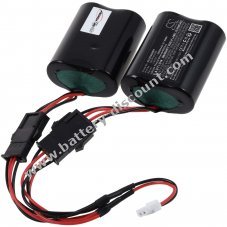 Lithium battery pack for siren Visonic MCS-720B / MCS-740 / type 2XER18505M Note plug type