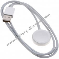 Original magnetic USB charging cable for Apple Watch 1M, white APPLE A2256