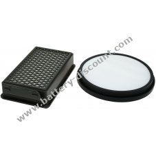 HEPA filter set replaces hoover filter for Moulinex MO3718PA