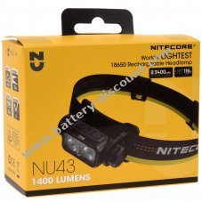 Nitecore NU43 LED headlamp, headlamp, USB-C, max. 1400 lumens