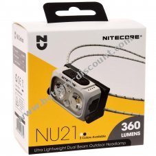 Nitecore NU21 LED headlamp, headlamp, USB-C, max. 360 lumens