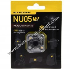 Nitecore NU05 V2 Mini LED signal light, outdoor lamp, headlamp, USB-C