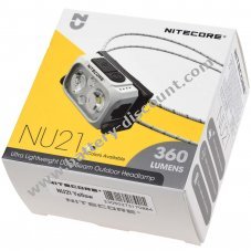 Nitecore NU21 LED headlamp, headlamp, USB-C, max. 360 lumen yellow