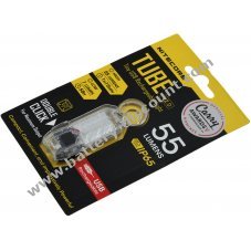 Nitecore TUBE 2.0 Mini LED torch, with Micro USB, max. 55 lumen, transparent