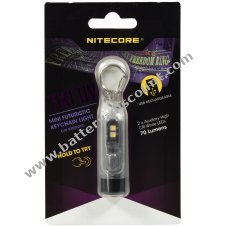 Keyring torch Nitecore TIKI UV - 1000mW, with micro USB port transparent