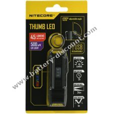 Nitecore THUMB UV mini keyring lamp with UV light with 45 lumens