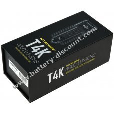 Nitecore T4K keychain lamp, with OLED display, max. 4000 lumens