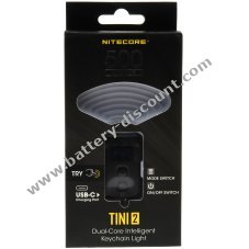 Nitecore TINI 2 LED keyring torch, 500 lumens