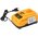 Charger for battery Dewalt nailer DC610 (w. auxiliary contact)